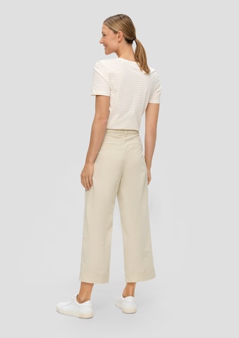 s.Oliver Wide leg Pleated Pants in Beige: back