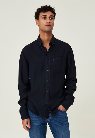 Lexington Regular fit Button Up Shirt 'AUGUST' in Blue: front