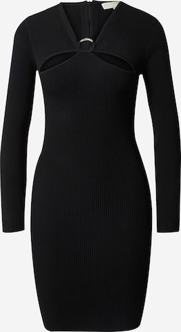 Rochie tricotat de la MICHAEL Michael Kors pe negru: față