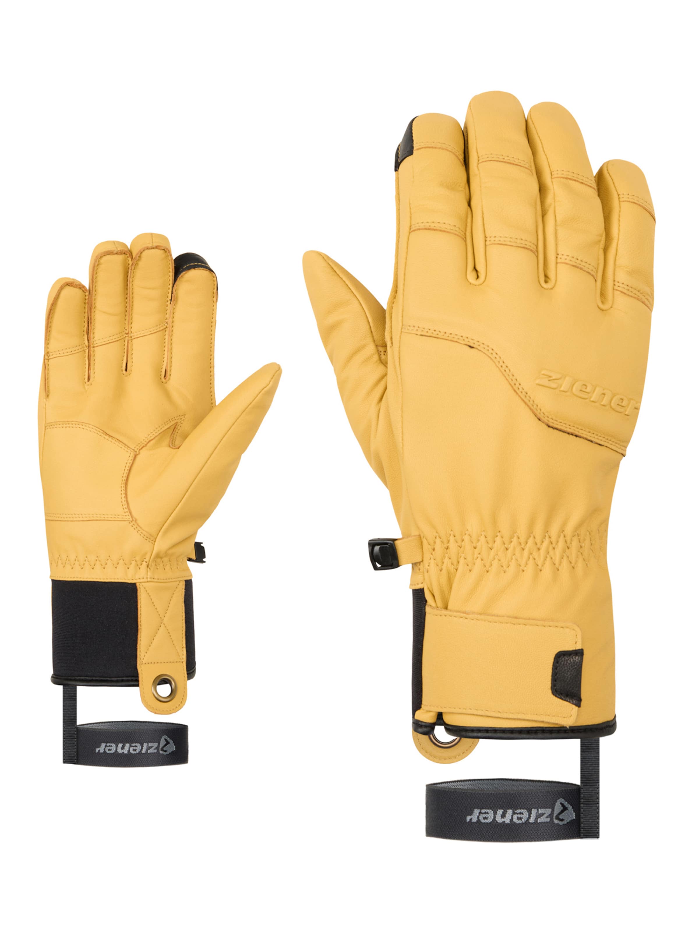ZIENER Athletic Gloves 'Gismon' in Yellow: front