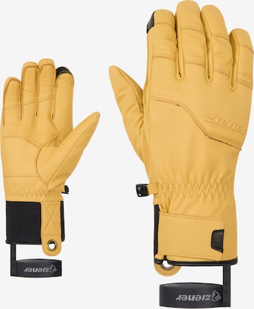 ZIENER Skihandschuhe 'Gismon' in Gelb: Vorderseite