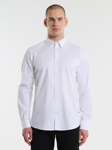 BIG STAR Regular fit Button Up Shirt 'NISSIP' in White: front