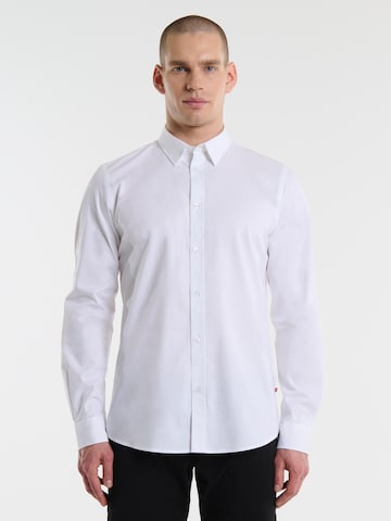 Coupe regular Chemise 'NISSIP' BIG STAR en blanc : devant