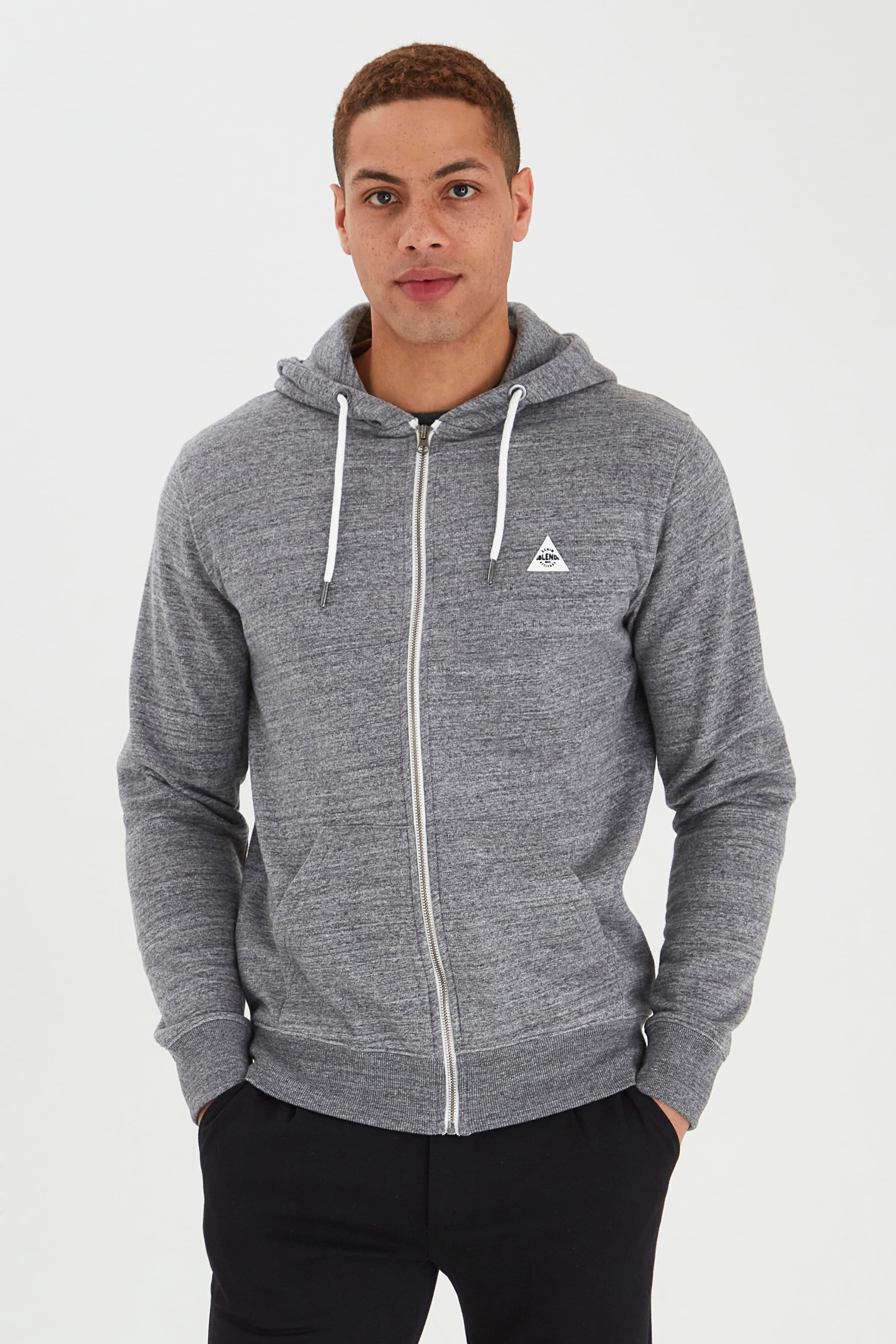 Männer Sweat BLEND Jacke in Graumeliert - AV19659 Männer Sweat BLEND Jacke in Graumeliert - AV19659