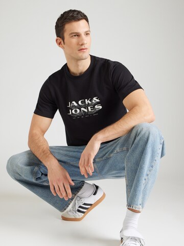 Maglietta 'JCOFUSION' di JACK & JONES in nero: frontale