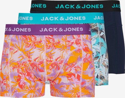 JACK & JONES Boxershorts 'Damian' in de kleur Navy / Aqua / Lila / Oranje, Productweergave