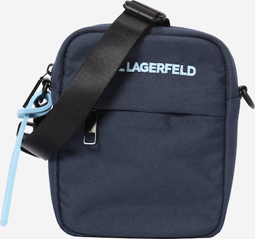 Karl Lagerfeld - Bolso de hombro en azul: frente