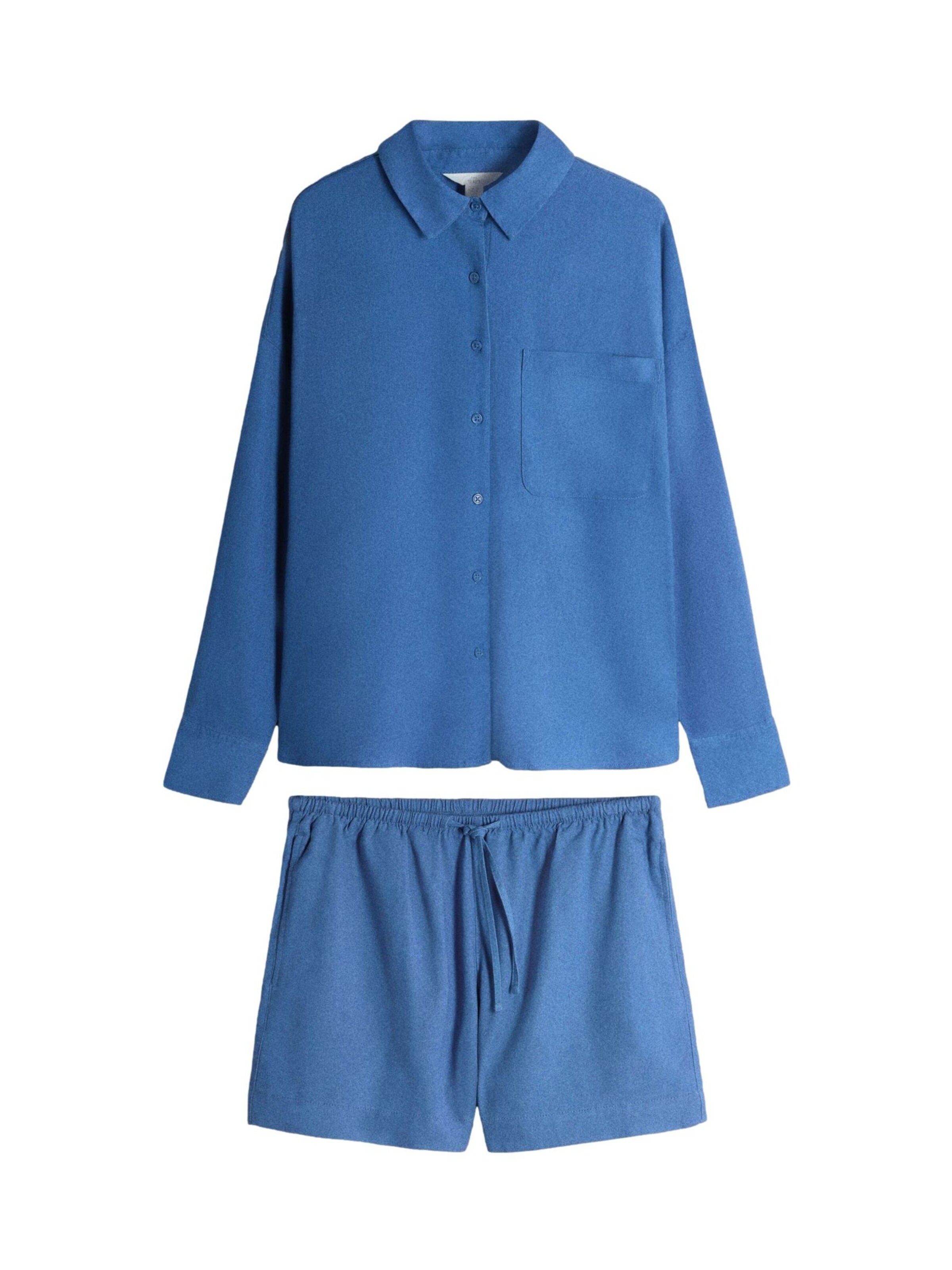 The Set Broekpak in Blauw: voorkant