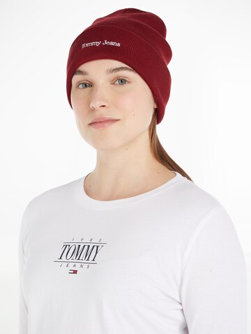 Tommy Jeans Beanie in Red: front
