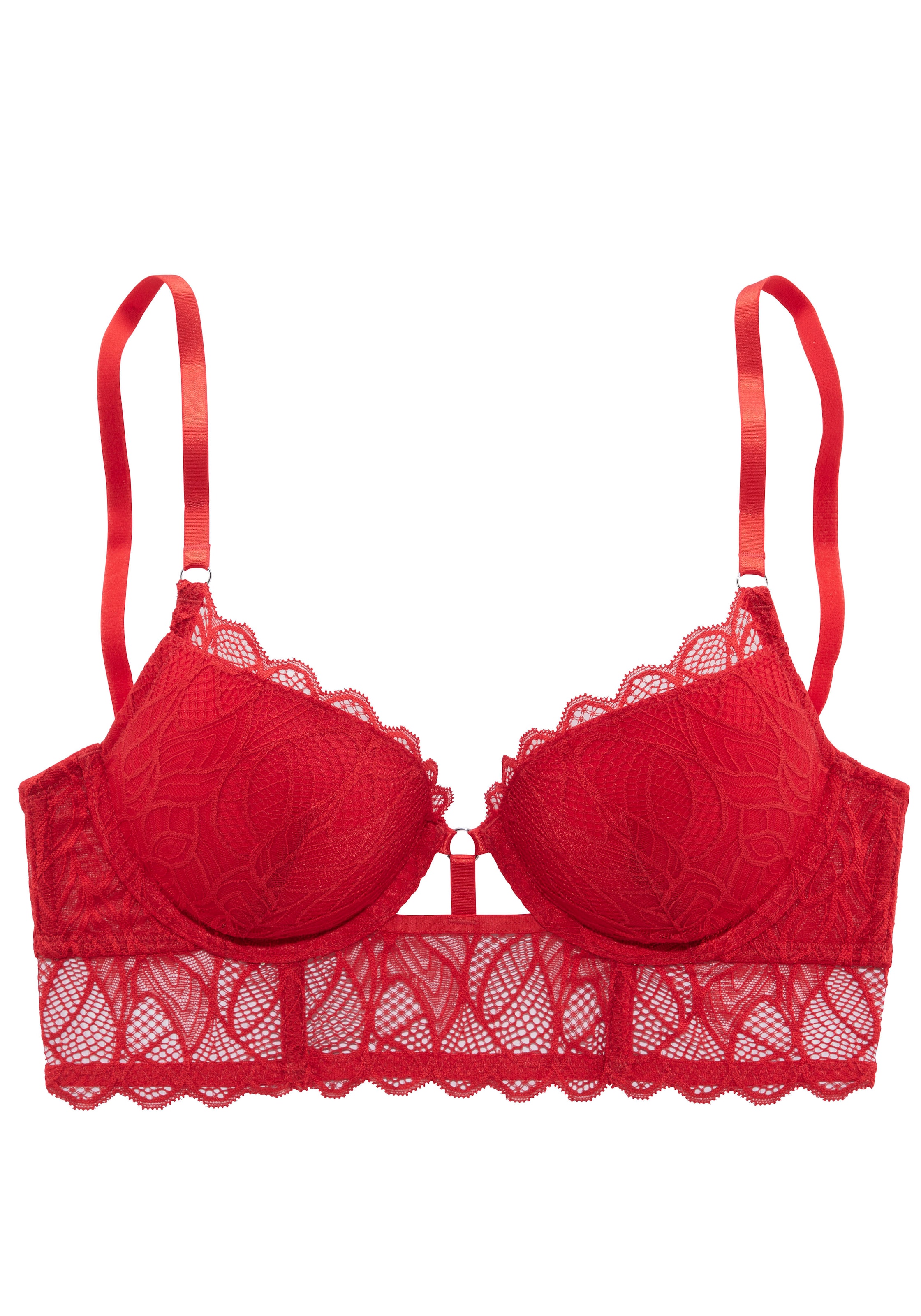 Push-up Sutien de la LASCANA pe roșu: față