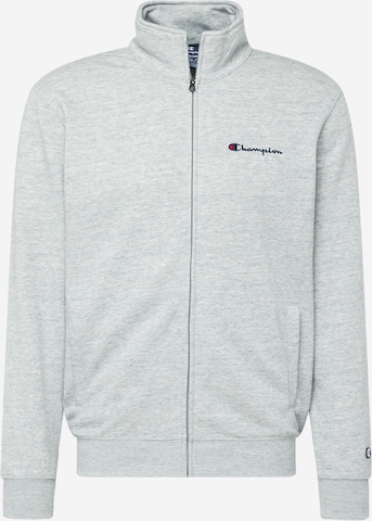 Champion Authentic Athletic Apparel Zip-Up Hoodie in Grey: front
