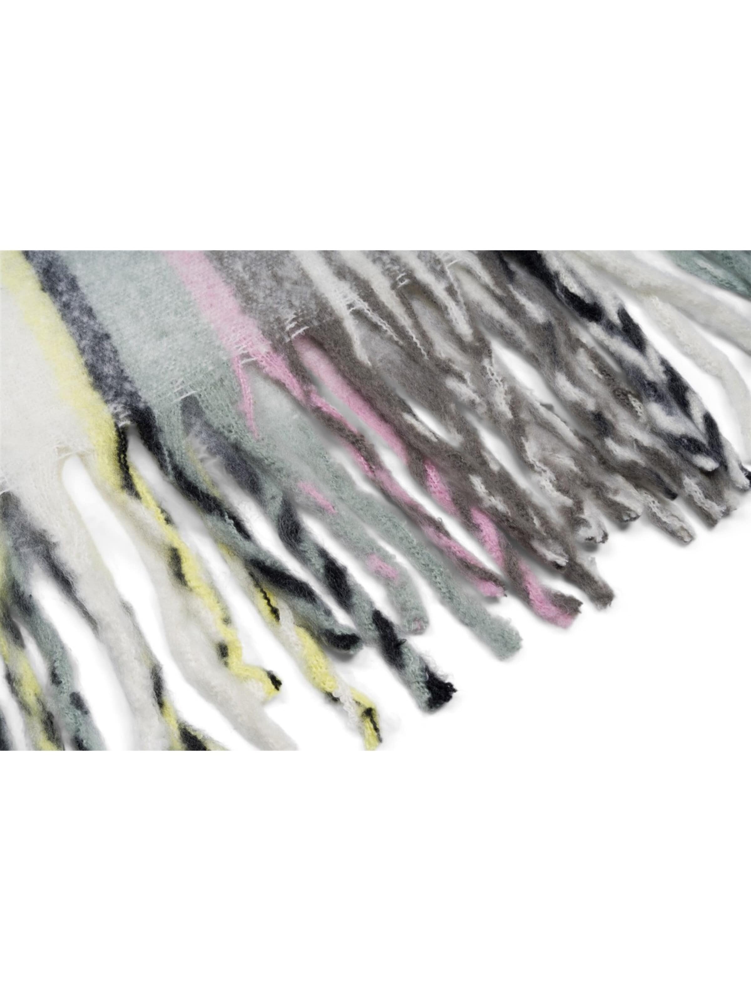 styleBREAKER Schal 'Web Strickschal Streifen bunt'‌‌‌‌‌ in Grau