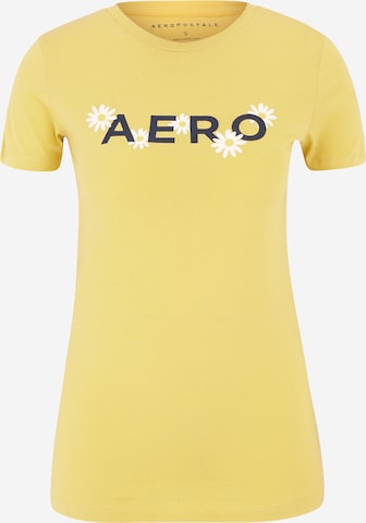 T-shirt 'DAISYS' AÉROPOSTALE en jaune : devant