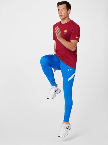 Coupe slim Pantalon de sport 'FC Barcelona Strike' NIKE en bleu