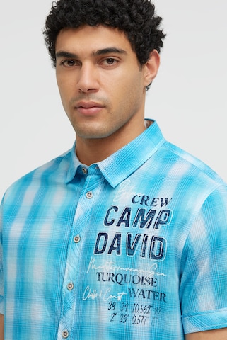 CAMP DAVID Regular fit Button Up Shirt in Blue