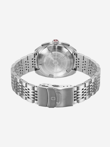 SWISS MILITARY HANOWA Analoog horloge 'Defender' in Zilver