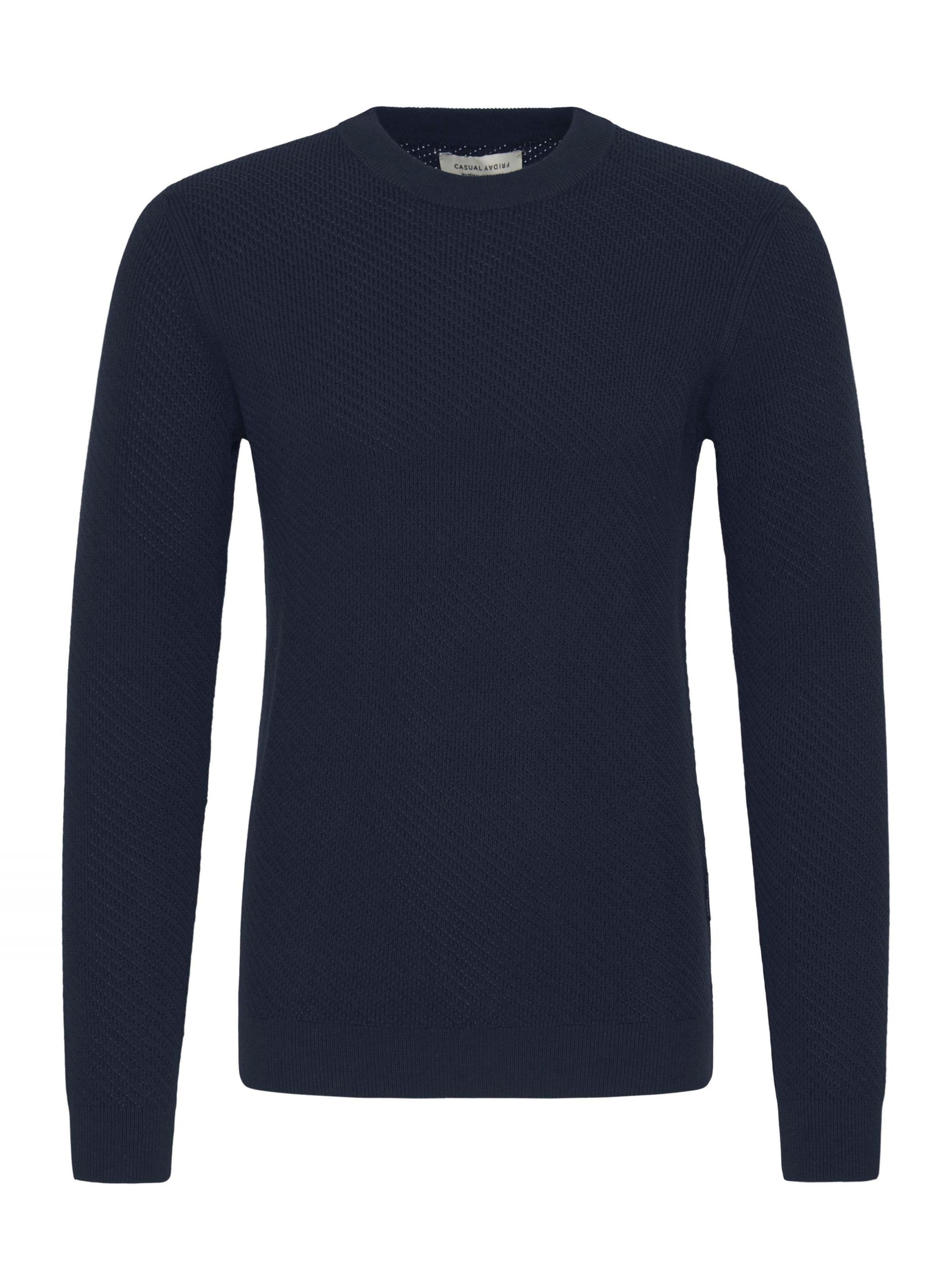 Casual Friday Trui ' CFIsaksson ' in de kleur Donkerblauw, Productweergave