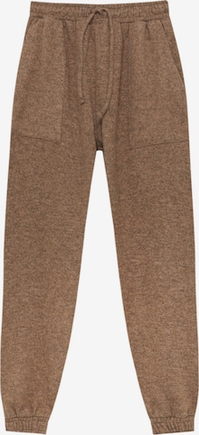 Pull&Bear Loosefit Kalhoty – béžová: přední strana