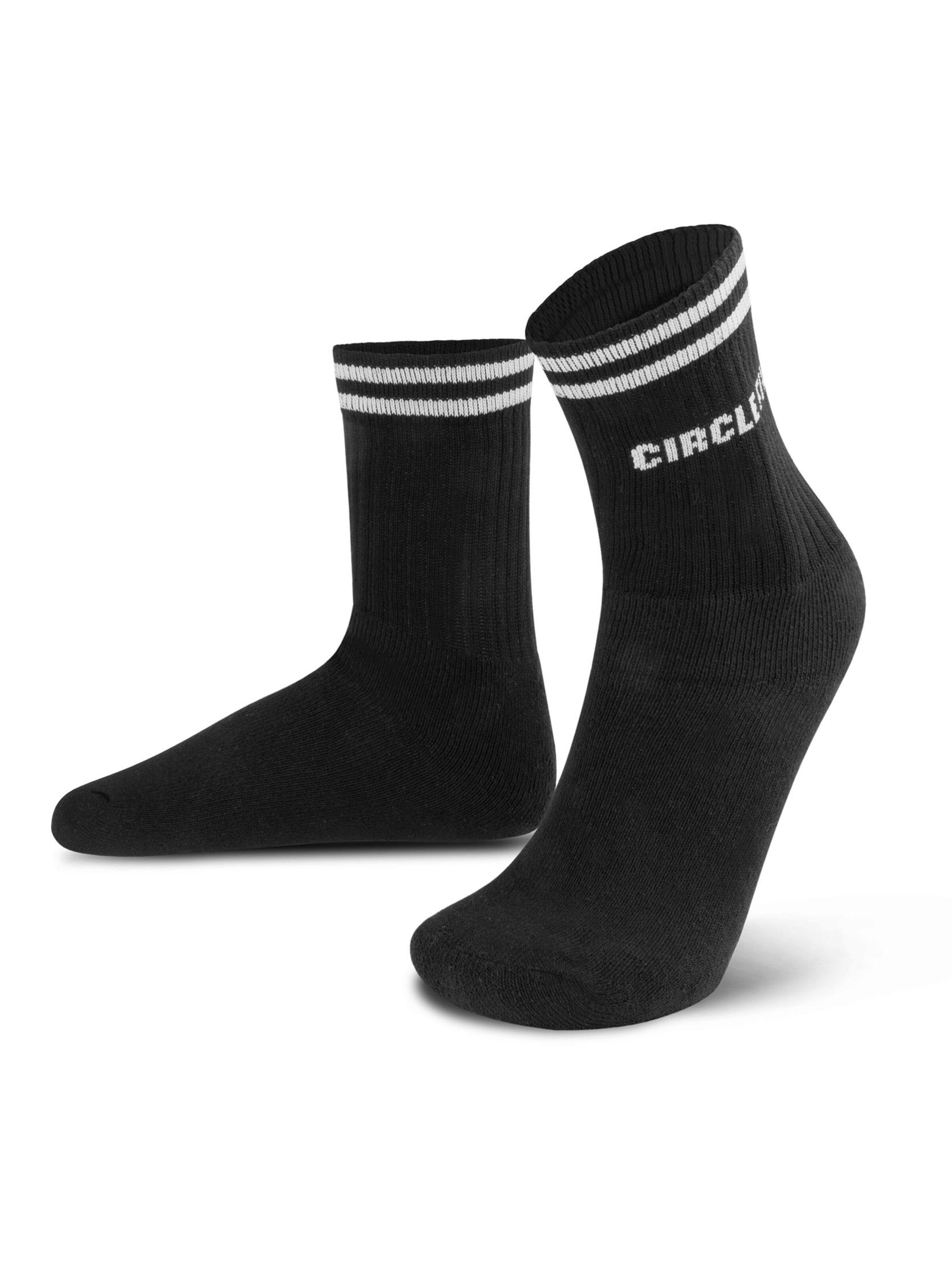 Circle Five Socks in Black: front