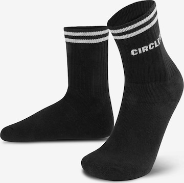 Chaussettes Circle Five en noir : devant