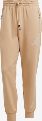 ADIDAS SPORTSWEAR - Tapered Pantalón deportivo 'Z.N.E.' en beige: frente