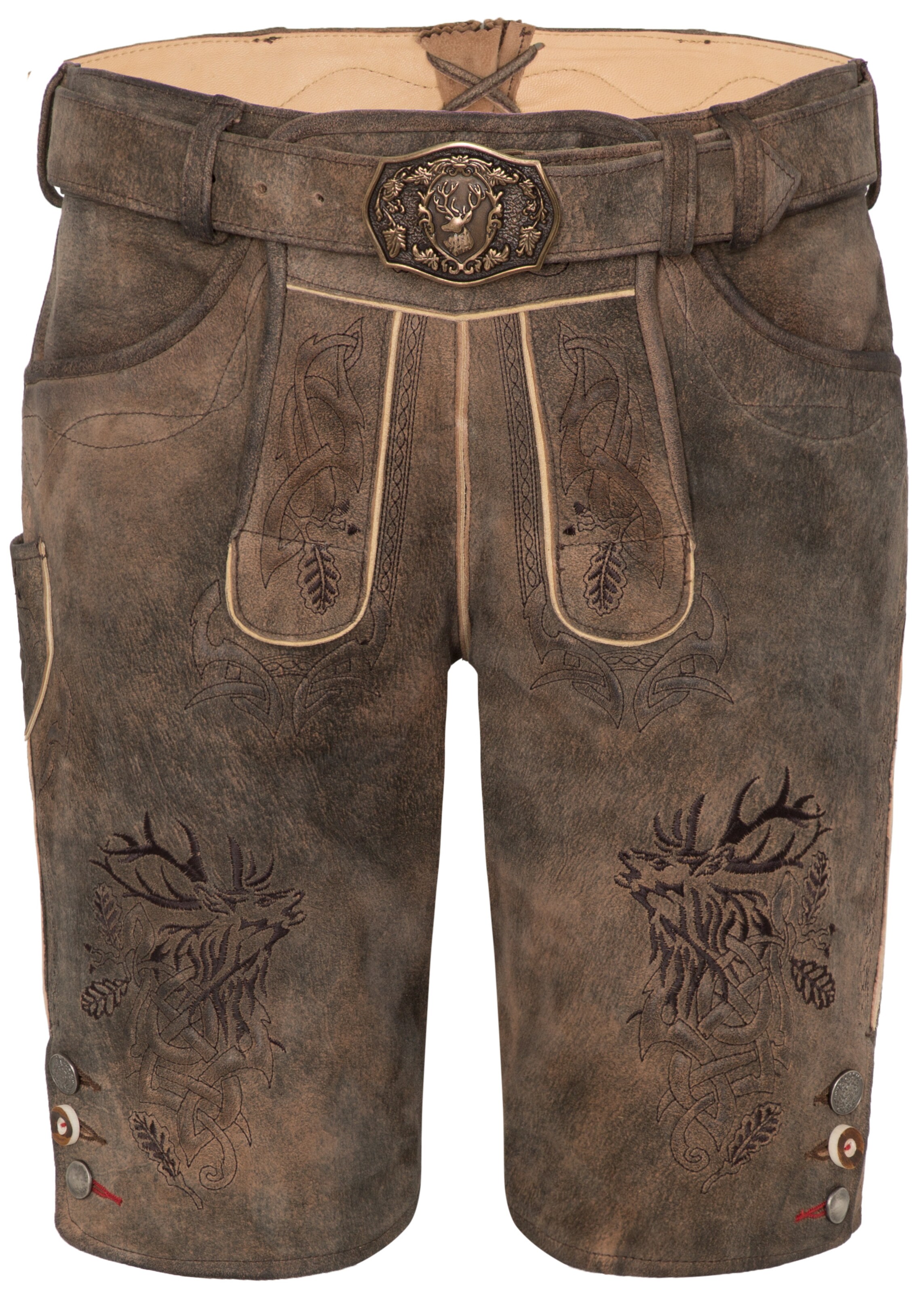 SPIETH & WENSKY Regular Shorts 'Nercel' in Braun: Vorderseite