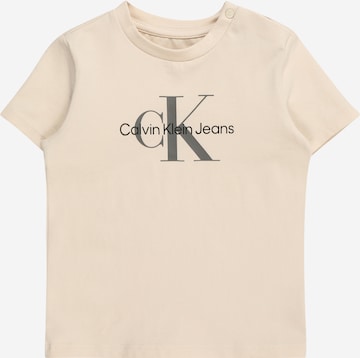 Calvin Klein Jeans Majica | bež barva: sprednja stran