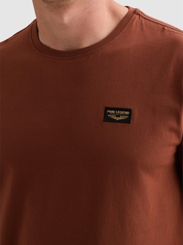 PME Legend Paita 'American Classic T-shirt in cotton with stretch' värissä ruskea