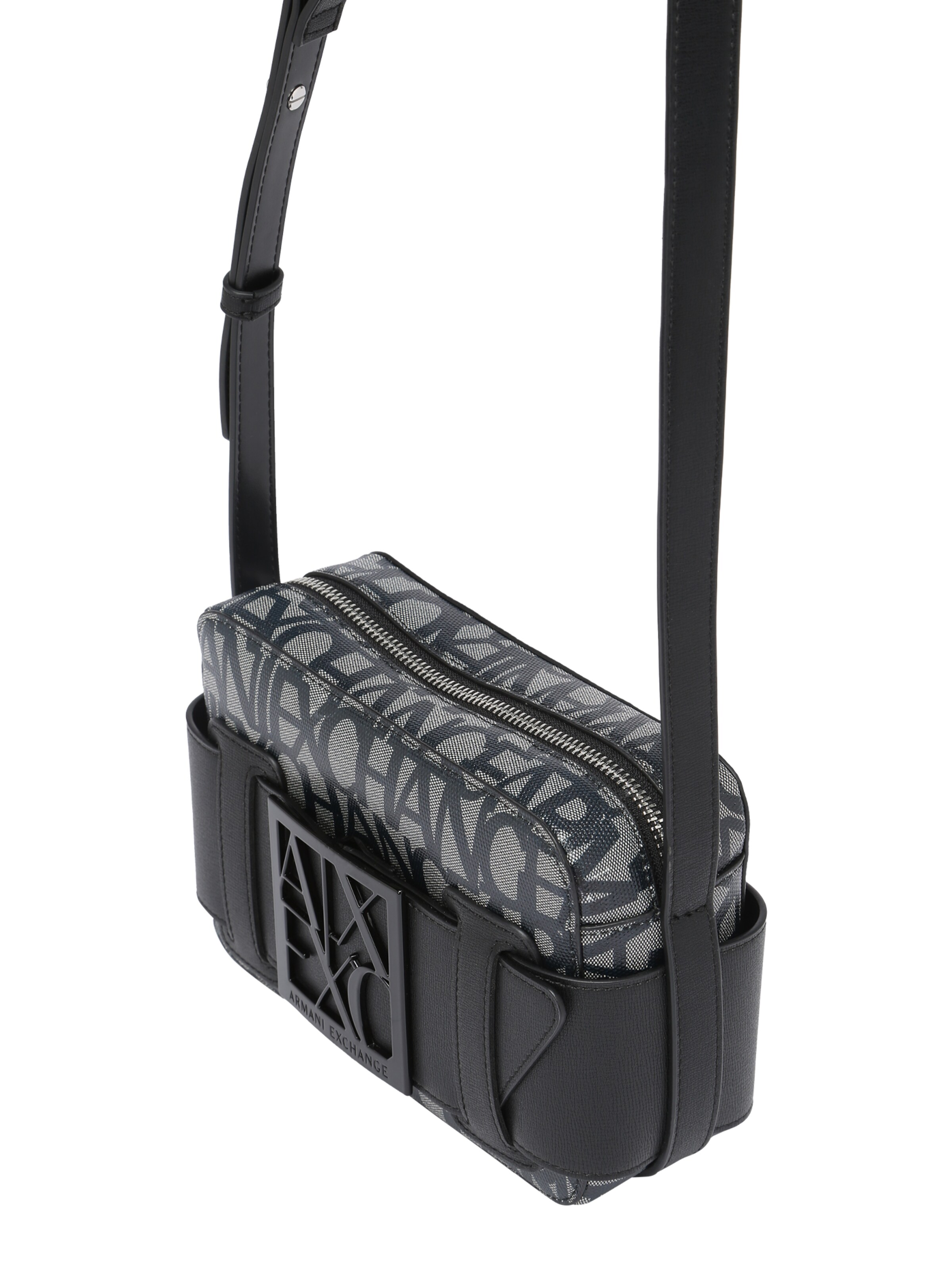 ARMANI EXCHANGE Чанта с презрамки в черно: отпред