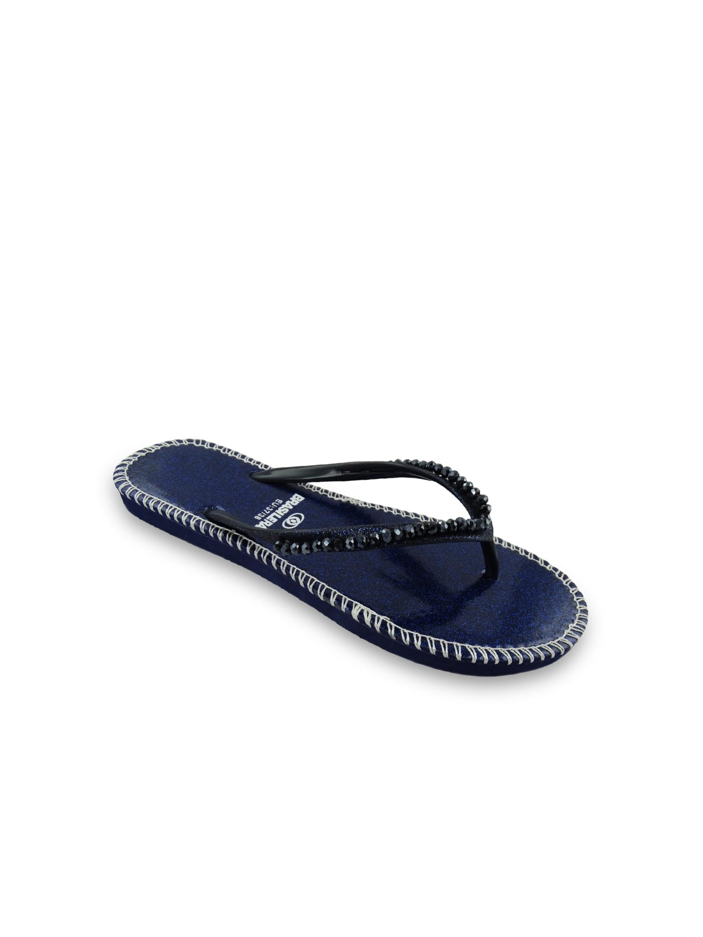 Brasileras - Sapato de praia/banho 'Shiny' em azul: frente