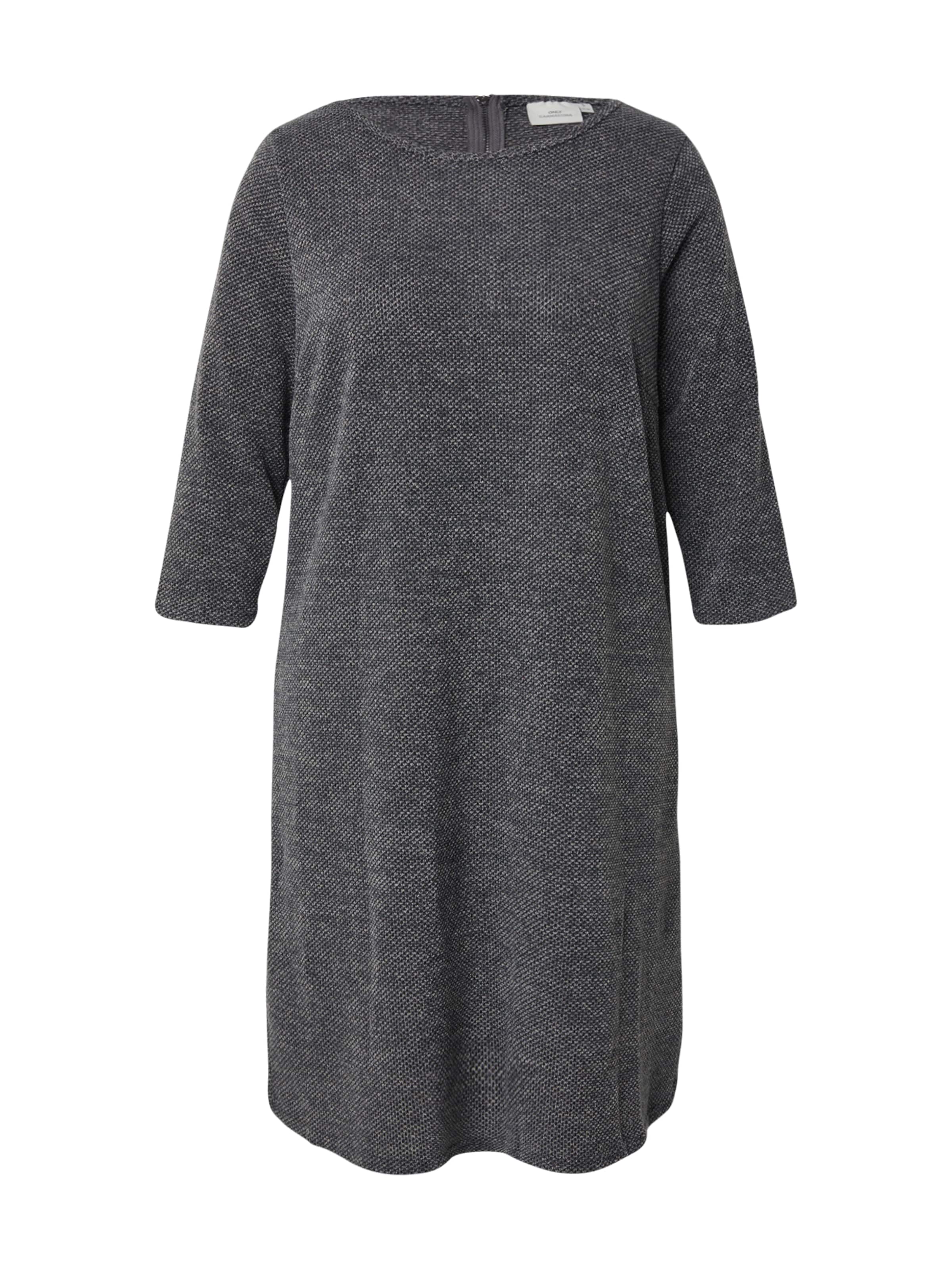 ONLY Carmakoma Strikkjole 'CARMARTHA' i grå: forside