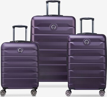 Ensemble de bagages Delsey Paris en violet : devant