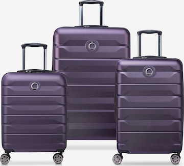 Ensemble de bagages Delsey Paris en violet : devant