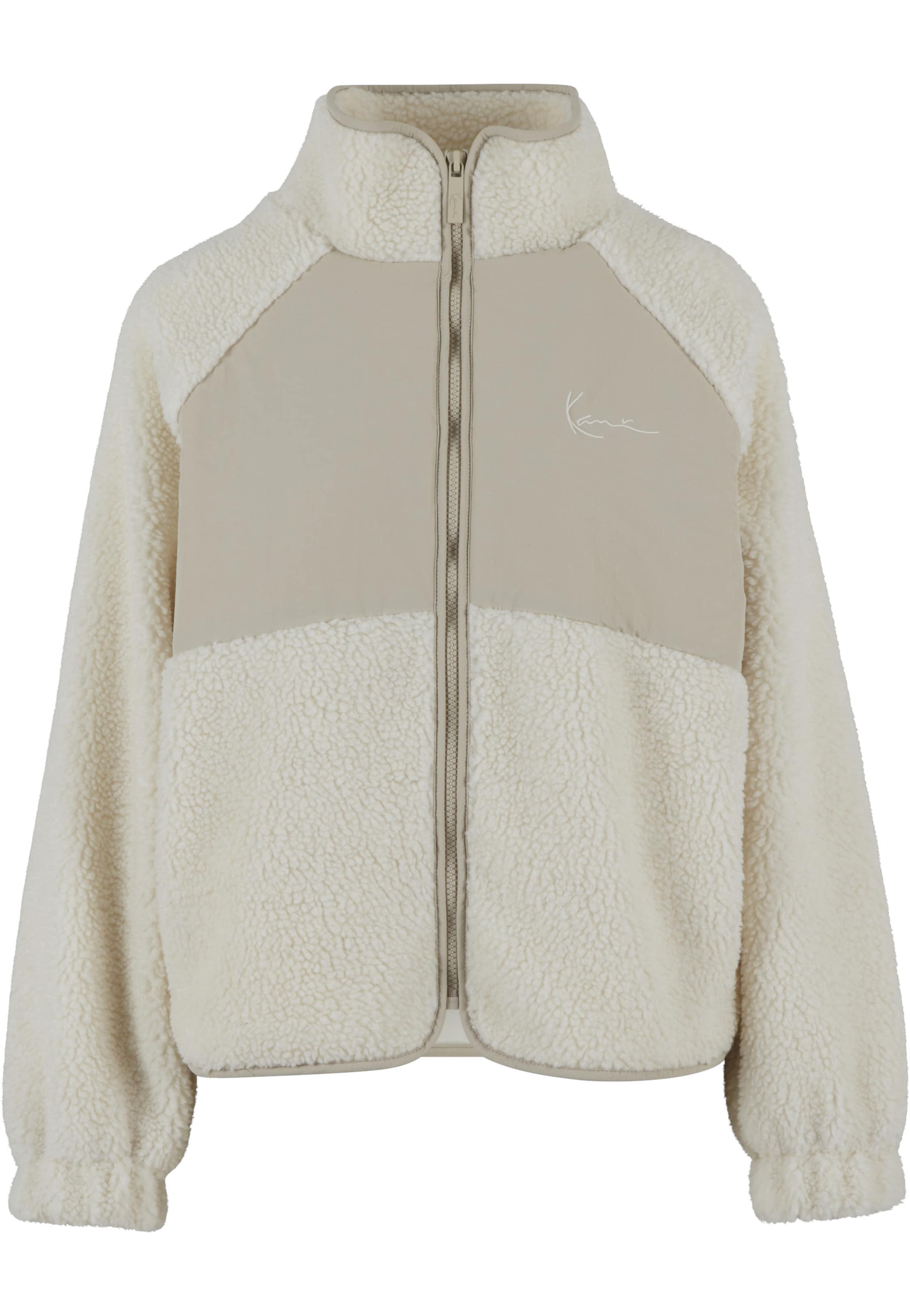 Giacca di pile di Karl Kani in beige: frontale