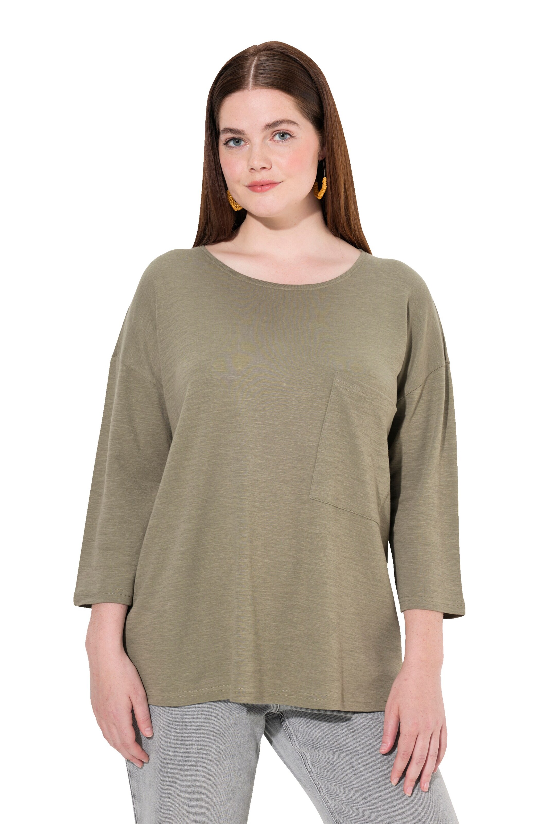 Ulla Popken Blouse in Green: front