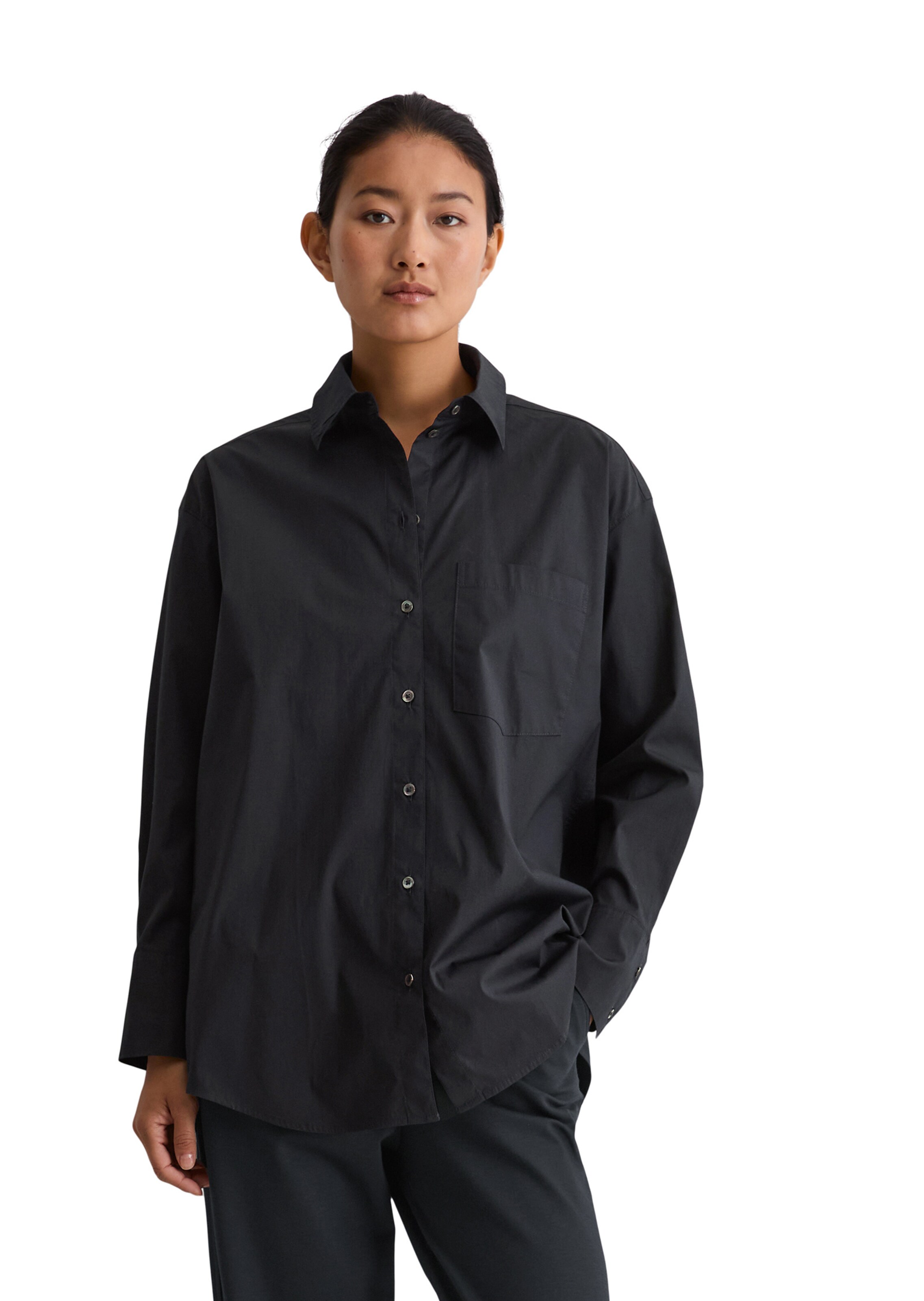 Marc O'Polo Blouse in Zwart: voorkant