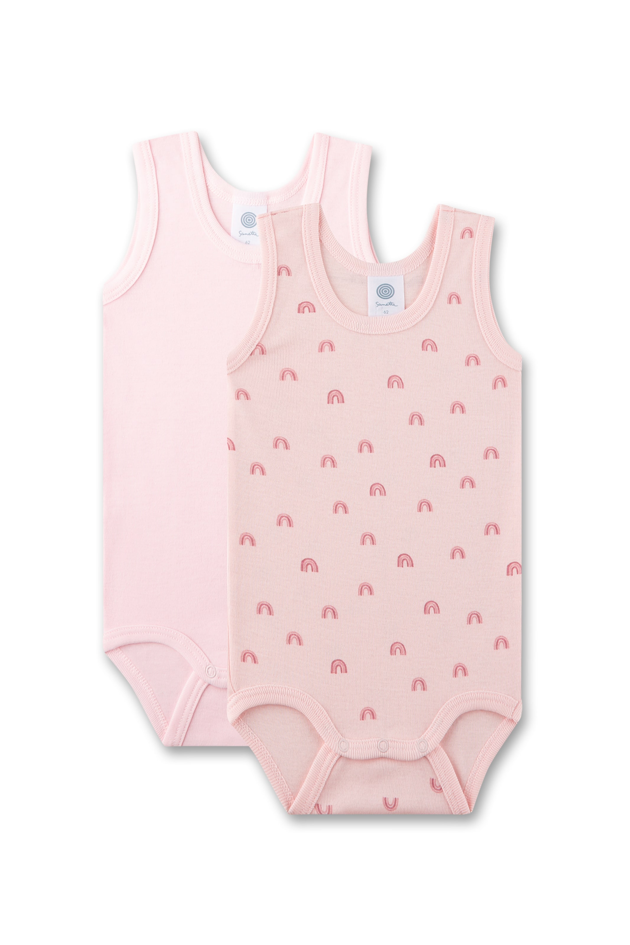 Tutina / body per bambino di Sanetta in rosa: frontale