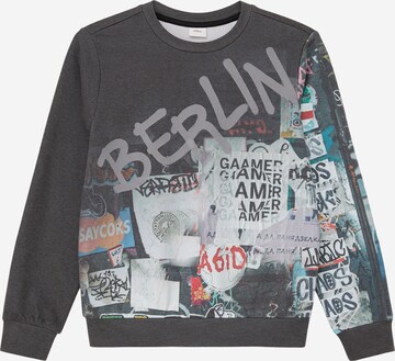 s.Oliver Sweatshirt in Zwart: voorkant