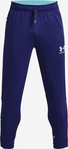 UNDER ARMOUR Tapered Sportbroek 'Accelerate' in Blauw: voorkant