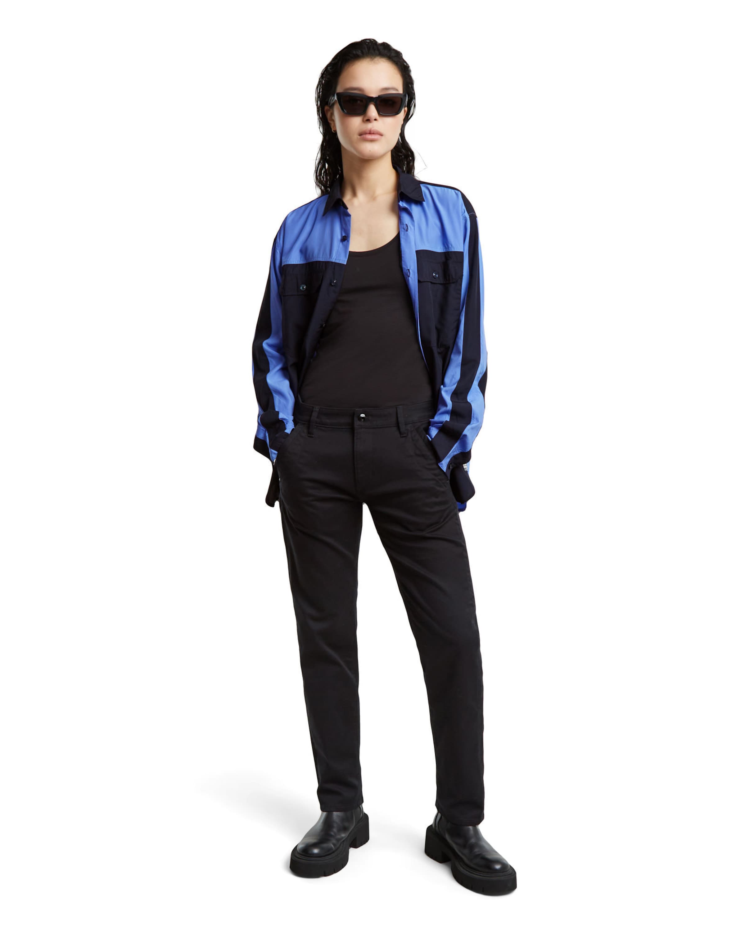 G-STAR Alt kitsenev Chino-püksid 'Kate', värv must