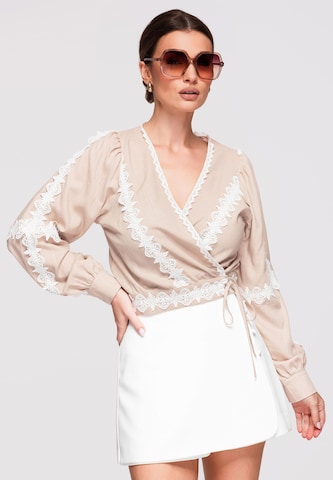Ombre Blouse in Beige