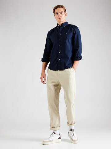 TOMMY HILFIGER Regular fit Button Up Shirt 'Flex' in Blue