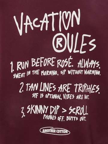 Another Cotton Lab Sweatshirt 'Vacation Rules' in Rot