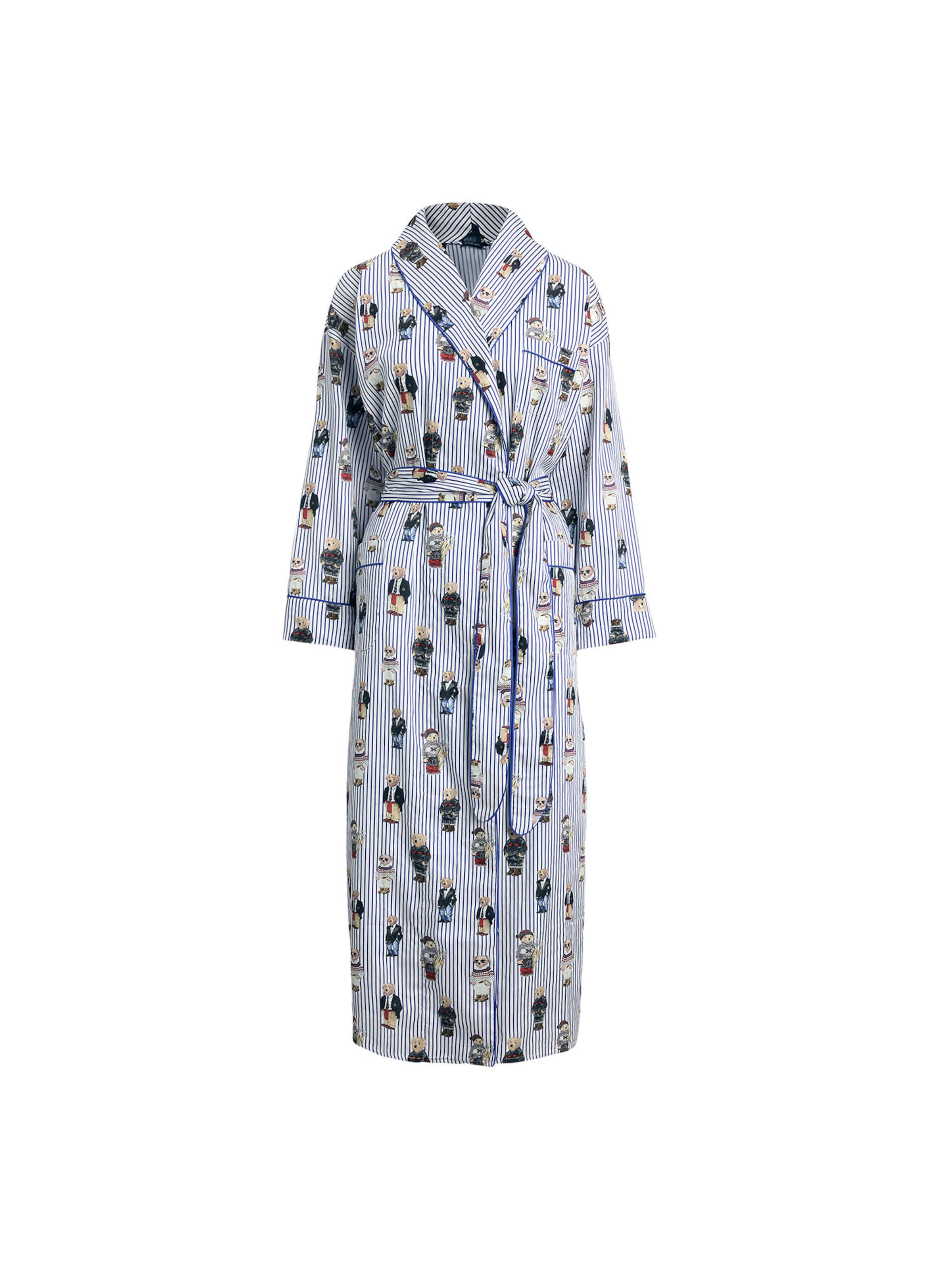 Polo Ralph Lauren Morgenmantel ' Iconic Bear ' in hellblau / mischfarben, Produktansicht