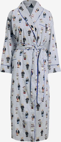 Polo Ralph Lauren Morgenmantel ' Iconic Bear ' in Blau: Vorderseite