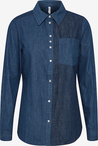 PULZ Jeans Blouse ' PZTORI ' in Blauw: voorkant