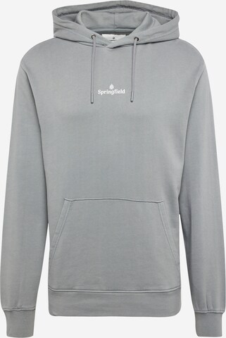 Springfield Sweatshirt 'RECONSIDER' in Grey: front