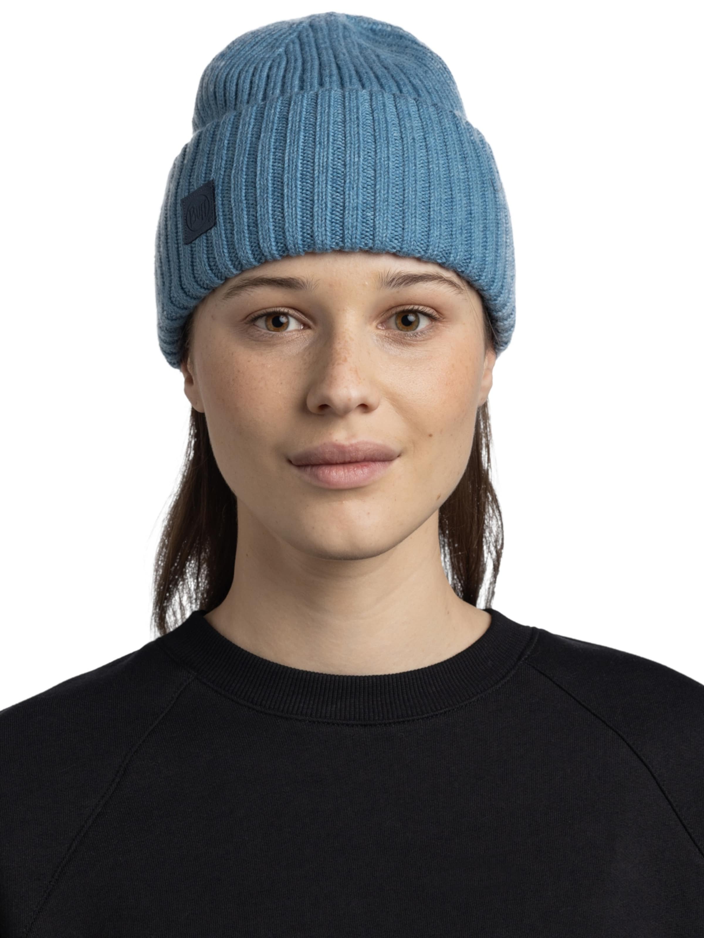 BUFF Muts 'Buff Knitted Erviny Beanie' in Blauw: voorkant