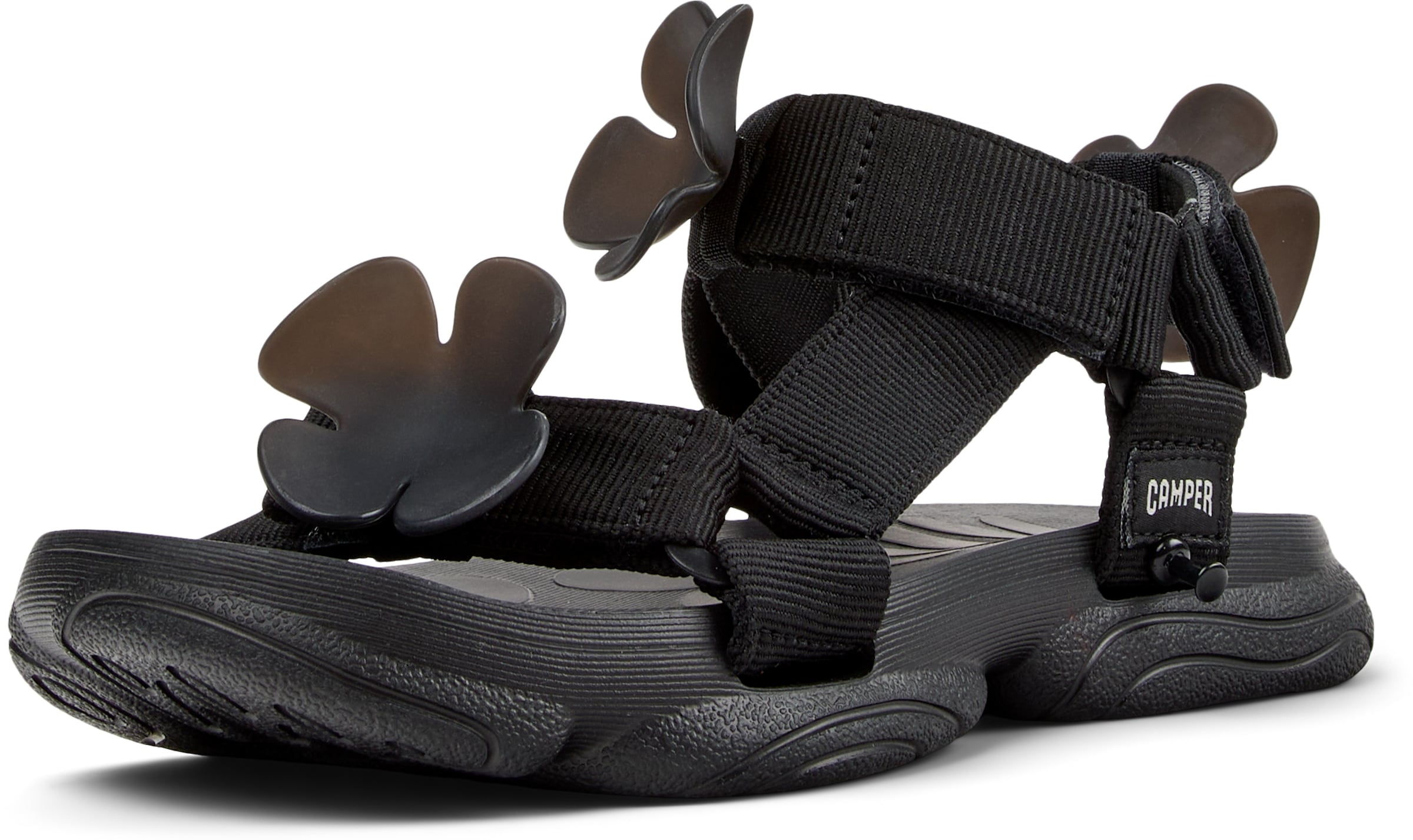 CAMPER Sandalen met riem 'Karst' in Zwart: voorkant