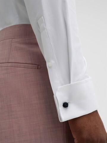 STRELLSON Slim fit Button Up Shirt 'Santos' in White